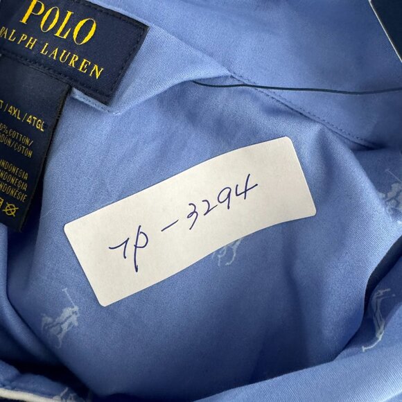 Polo Ralph‎ Lauren Pajama Shirt Top Mens 4XLT Blue Allover Pony NWT TP-3294 - Picture 2 of 8
